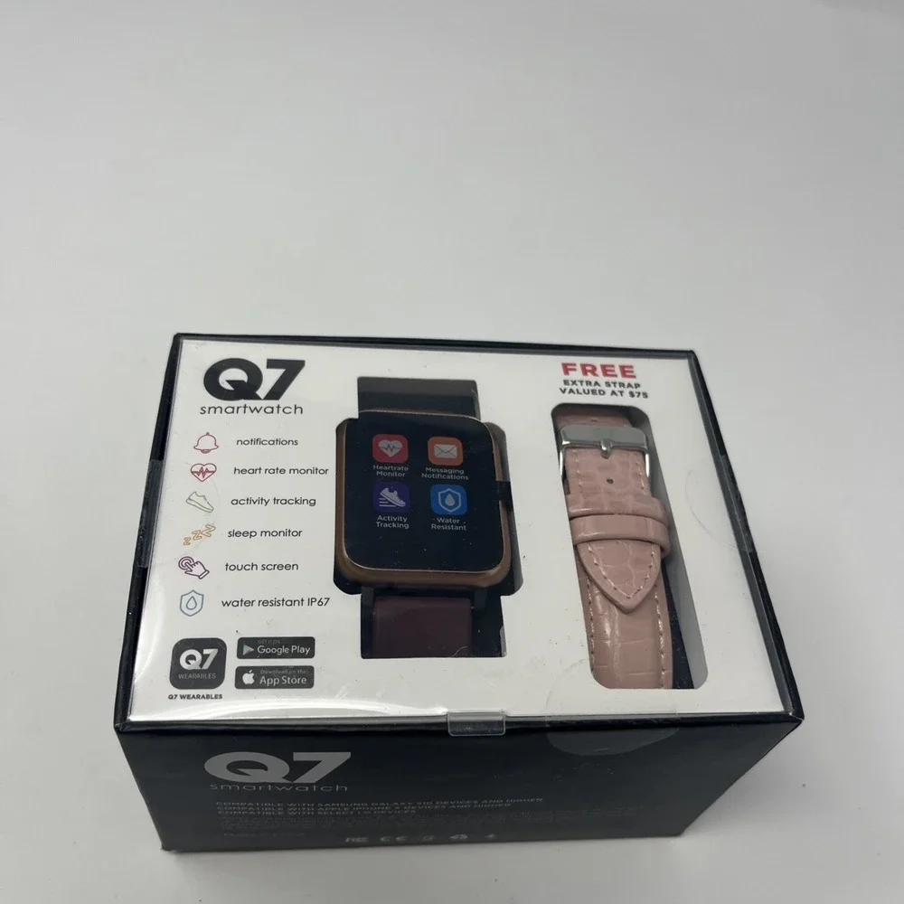 Q7 Wearables Smartwatch New Sealed W/ Extra Strap